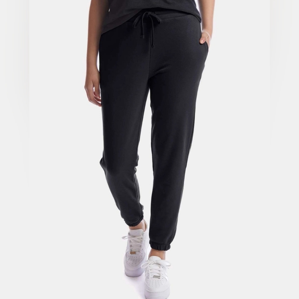 NWOT Alternative Apparel Black Sweatpants Washed Terry Cuffed (Size:M)